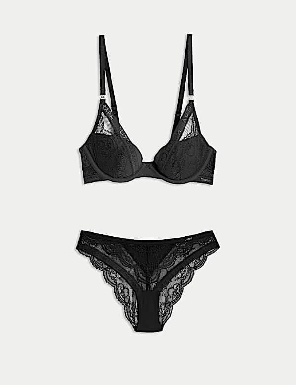 Murcia Lace Wired Plunge Bra Set A-E - LU