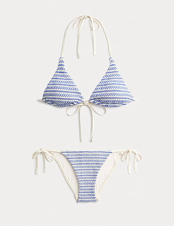 Smocked Triangle Bikini Set - RO