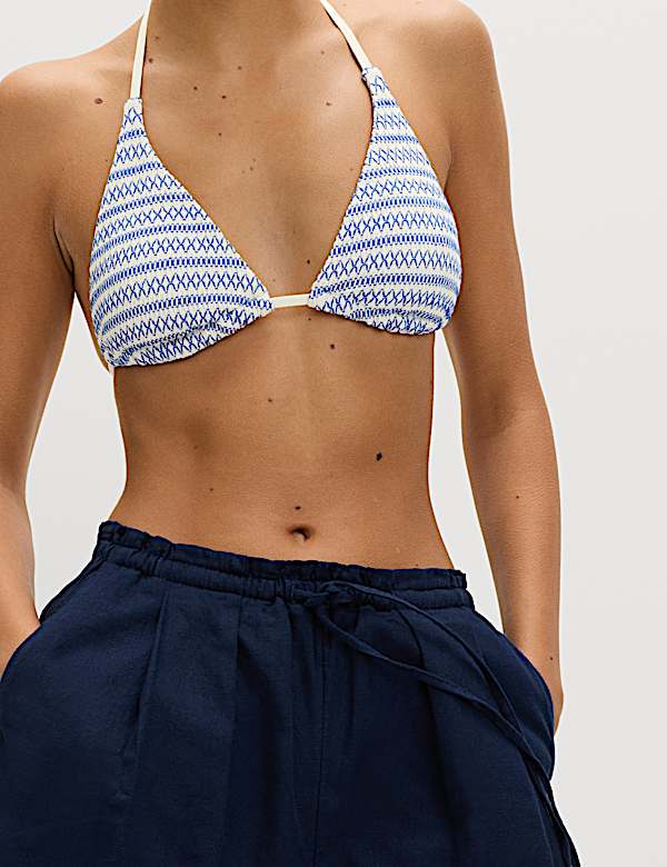 Smocked Triangle Bikini Set - RO