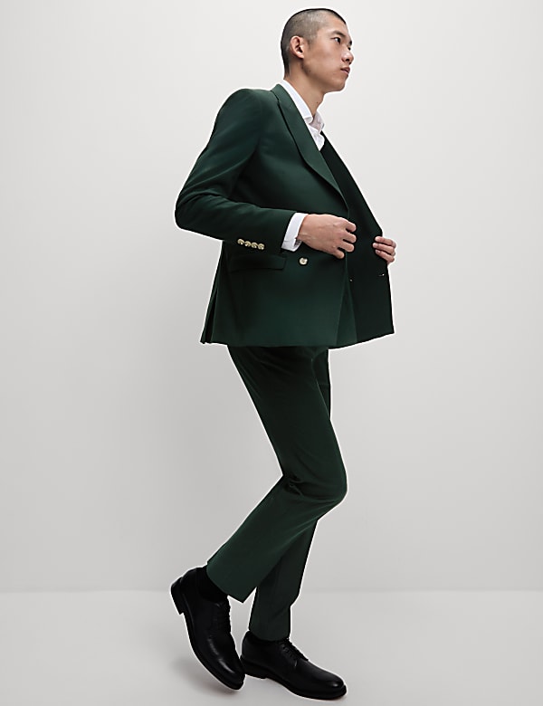 Slim Fit Double Breasted Suit - IS