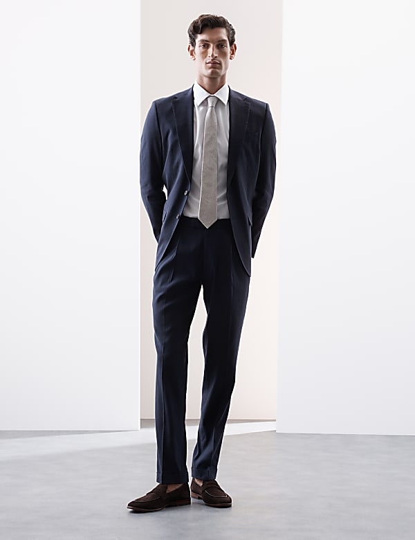 Tailored Fit Italian Performance Linen Blend Suit - MX