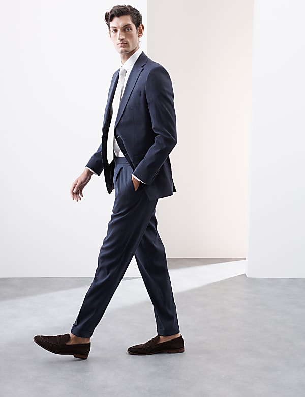 Tailored Fit Italian Performance Linen Blend Suit - MX