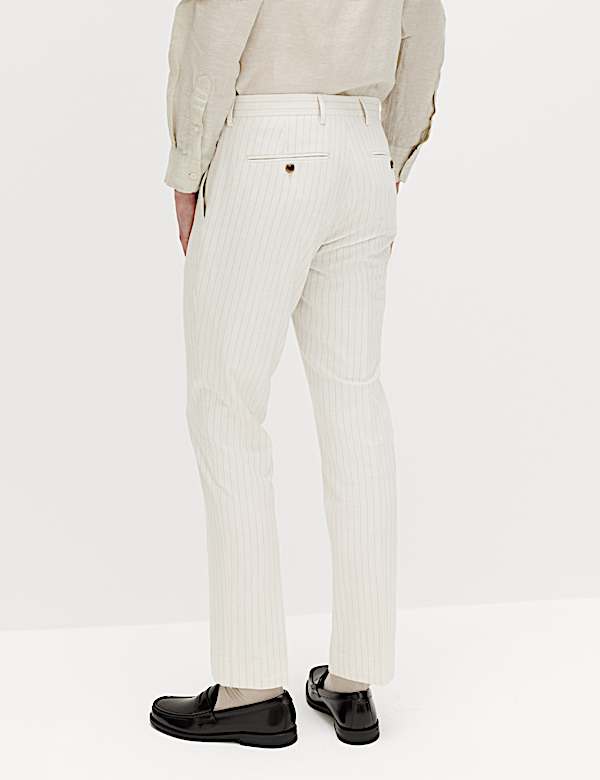2 Piece Slim Fit Pinstripe Double Breasted Suit - IL