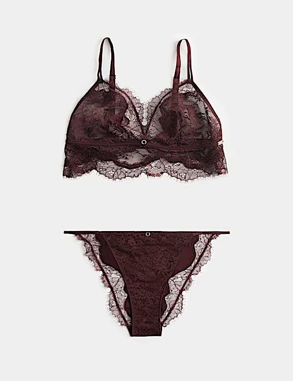 Conjunto de corpi&ntilde;o sin aros con encaje Nolana (para copa A-E) - ES