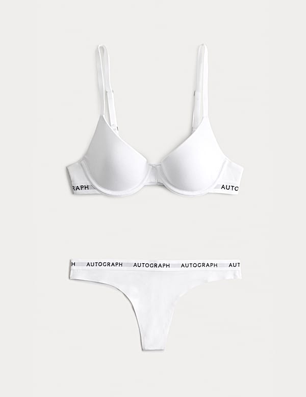 Lille Supima&trade; Cotton Wired Demi Cup Bra Set A-E - US