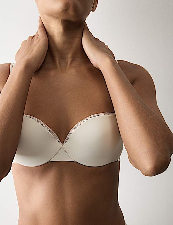 Boston Microfibre Wired Push Up Balcony Bra Set - GR