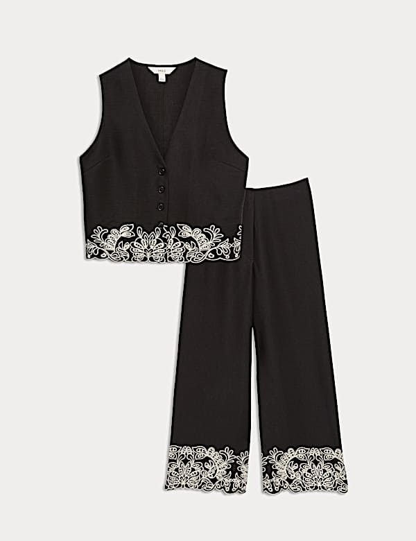Cutwork Waistcoat & Trouser Set - GR