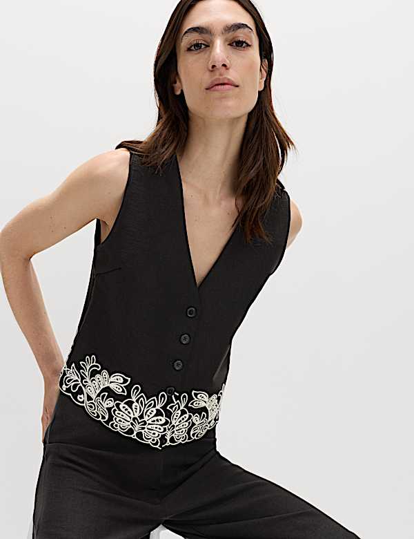 Cutwork Waistcoat & Trouser Set - GR
