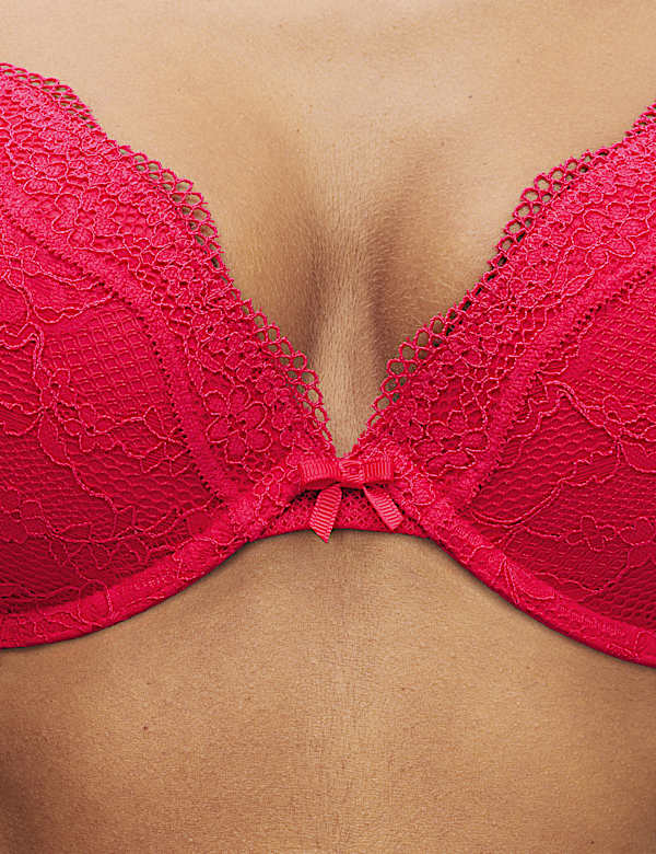 Conjunto de sujetador escotado con aros y encaje Jasmine (copa A-E) - ES