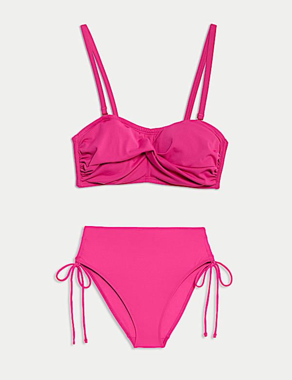Σετ μπικίνι μπαντό με στριφτό σχέδιο μπροστά με ενίσχυση - GR