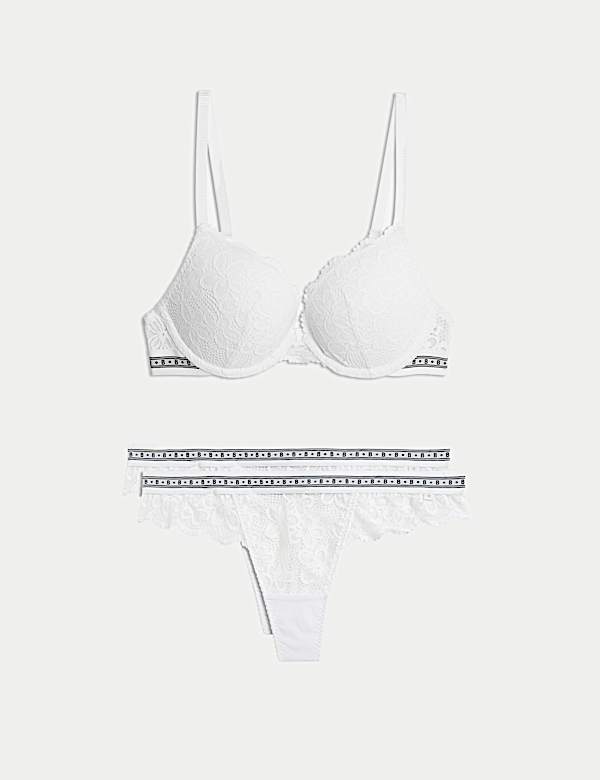 Cleo Push-up-Plunge-BH mit Bügeln und Spitze im Set (A–E) - DE