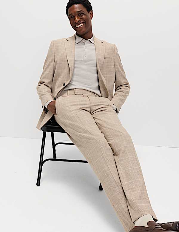 2 Piece Regular Fit Prince of Wales Check Suit