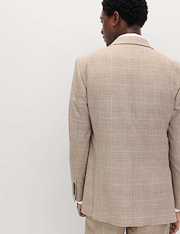 2 Piece Regular Fit Prince of Wales Check Suit - CZ