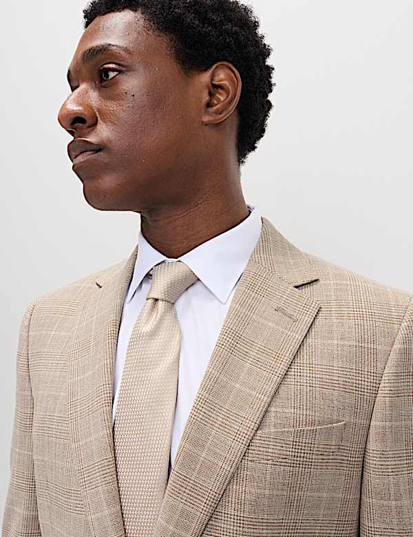 2 Piece Regular Fit Prince of Wales Check Suit - CZ