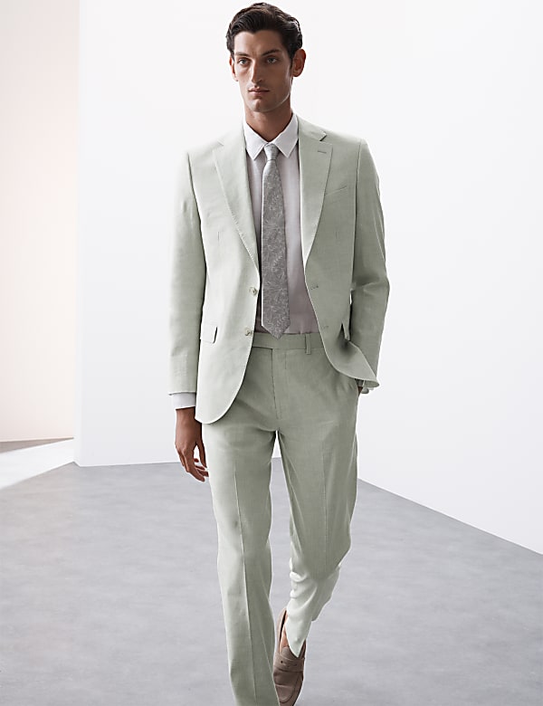 Κοστούμι ιταλικής ποιότητας με προσαρμοσμένη εφαρμογή από σύμμεικτο λινό - GR