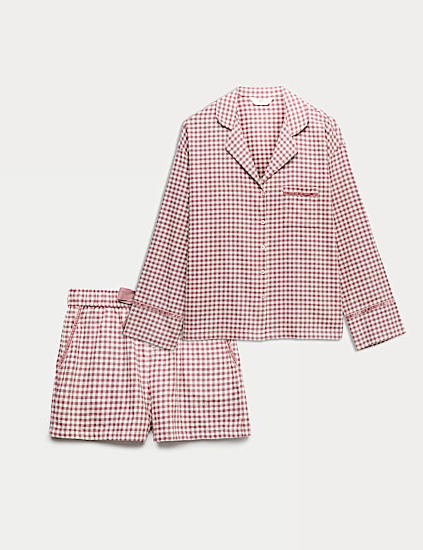 Flannel Gingham Revere Pyjama Set - MX