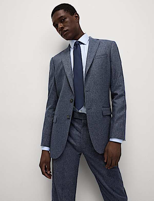 Tailored Fit Wool Rich Tweed Suit  - PT
