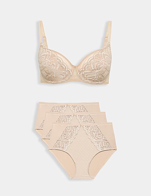 Amelia Lace Natural Lift&trade; Full Cup Bra Set A-E - SK