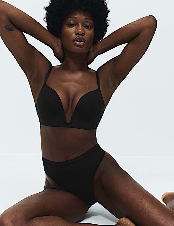 Body Invisibles Wired Push Up Plunge Bra Set A-E