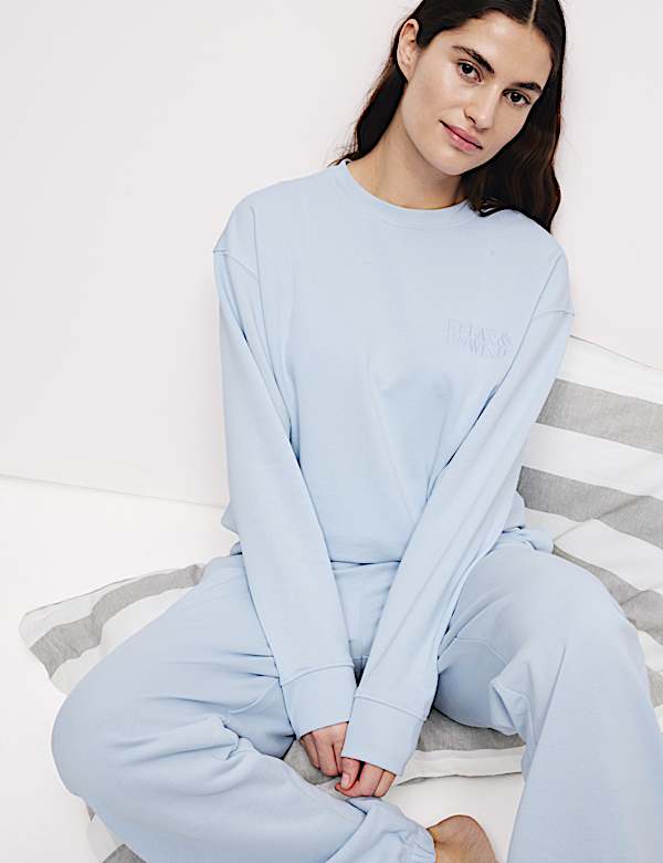 Cool Comfort™ Embroidered Lounge Sweatshirt Set - KG