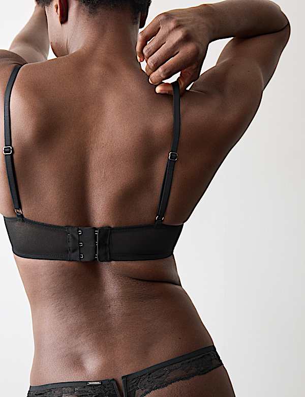 Savannah Lace Wired Longline Balcony Bra Set A-E - FR