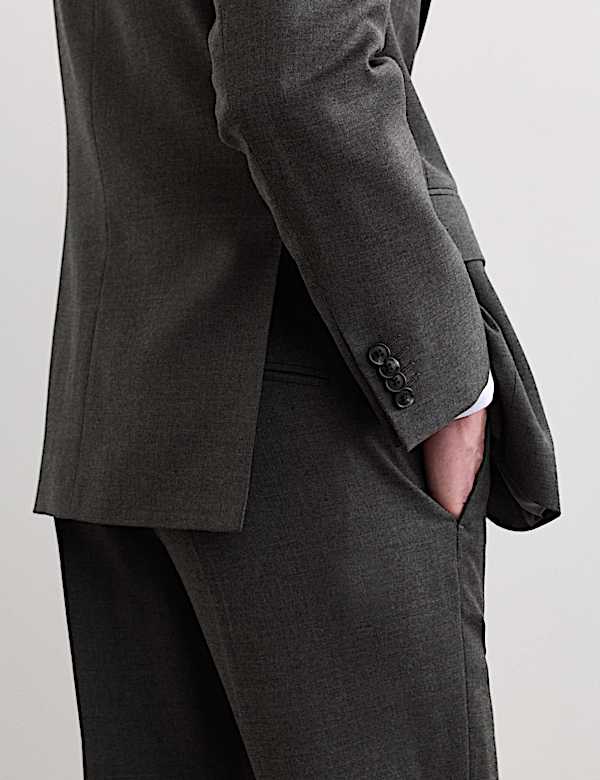 2 Piece Tailored Fit Pure Wool Suit - GR