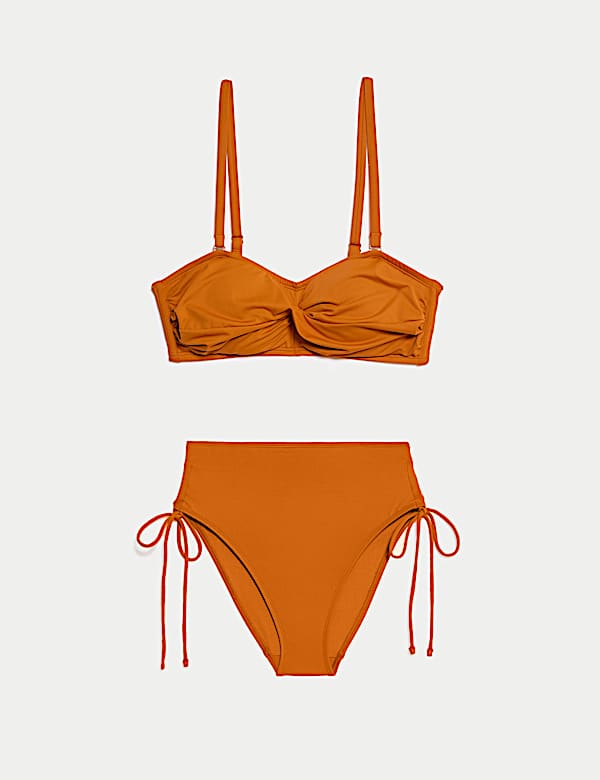 Σετ μπικίνι μπαντό με στριφτό σχέδιο μπροστά με ενίσχυση - GR