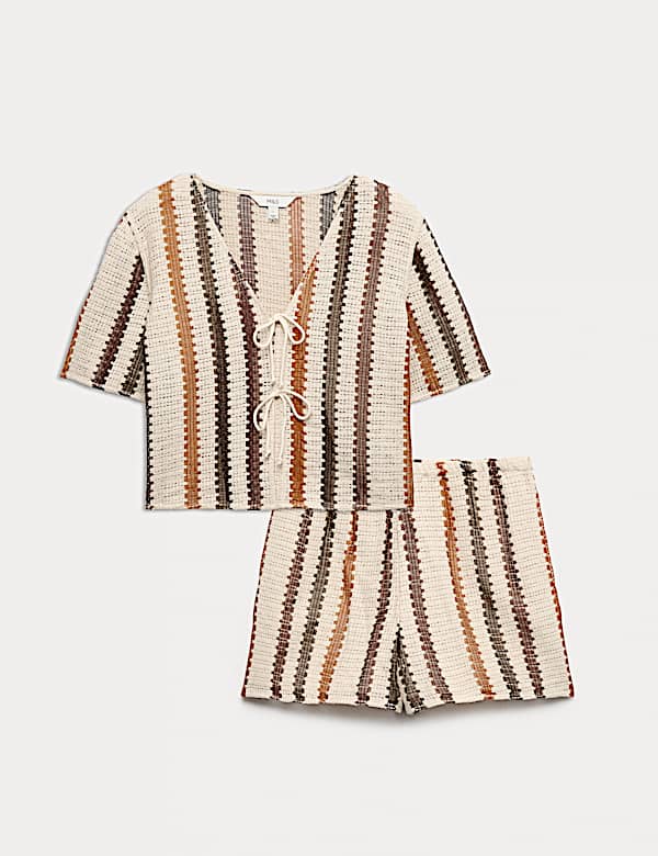 סט לחוף של חולצה ומכנסיים קצרים - IL