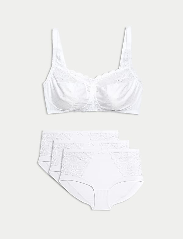 Amelia Lace Non Wired Total Support Bra Set B-H - CY