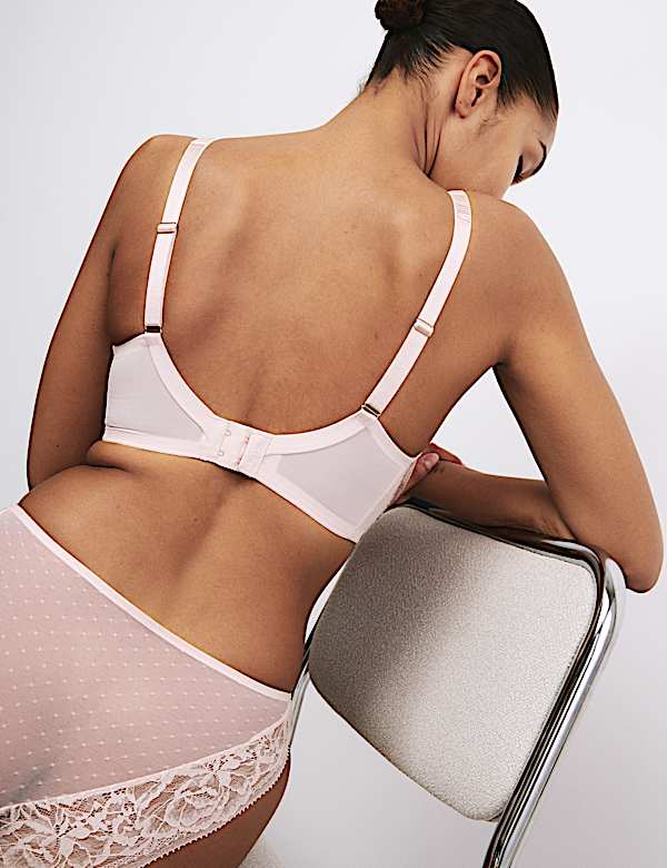 Rosalie Silk & Lace Wired Minimiser Bra Set C-G - AT