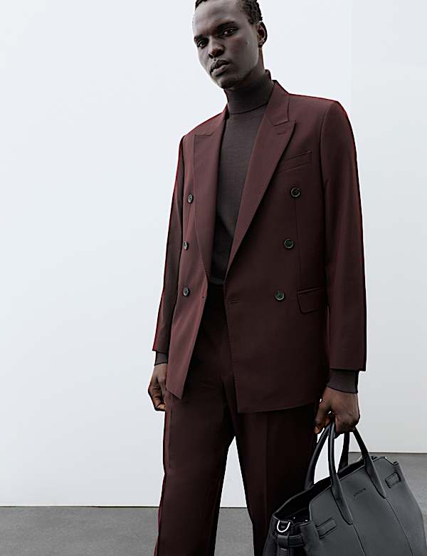 2 Piece Merino Wool Rich Double Breasted Suit