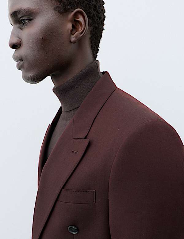 2 Piece Merino Wool Rich Double Breasted Suit - AL