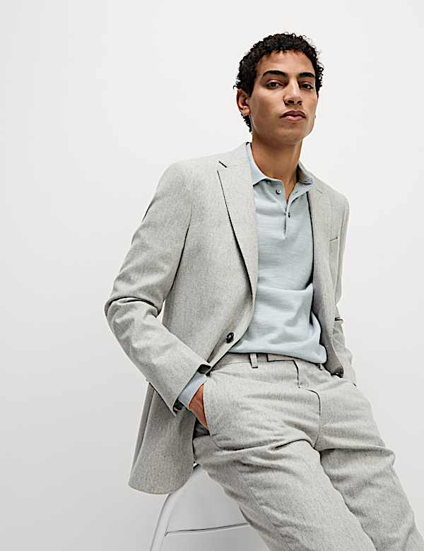 Tailored Fit Wool Rich Tweed Suit - FR