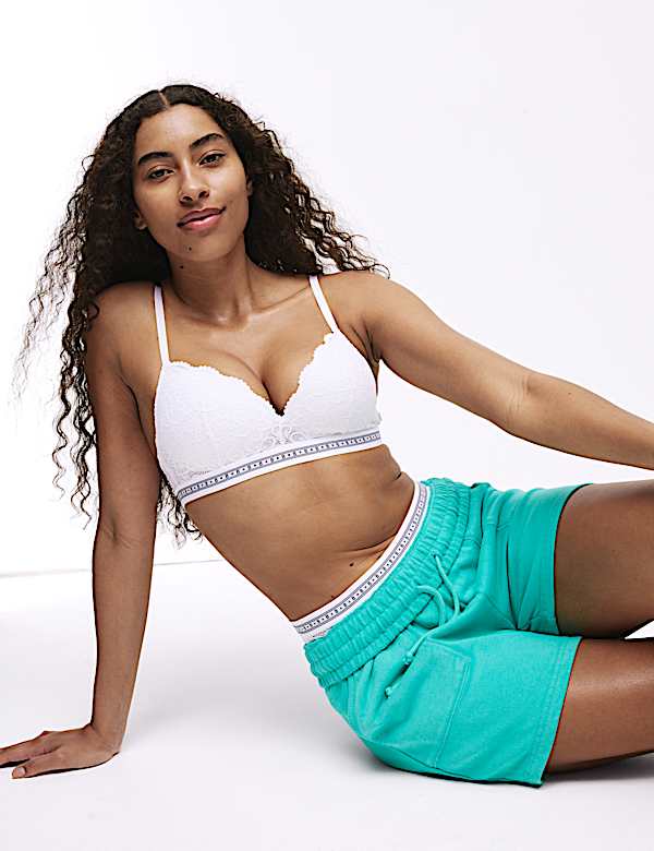 Set Bra Push Up Tanpa Kawat Renda Cleo A-E - ID