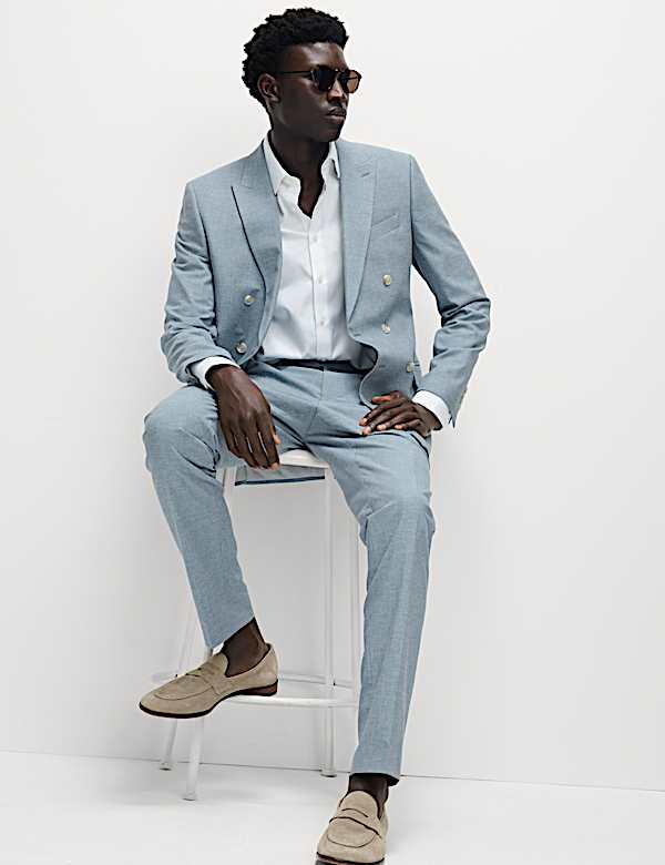 Slim Fit Double Breasted Suit  - JO