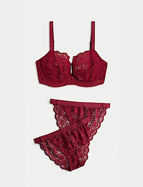 Cleo Lace Wired Balcony Bra Set F-H - CN