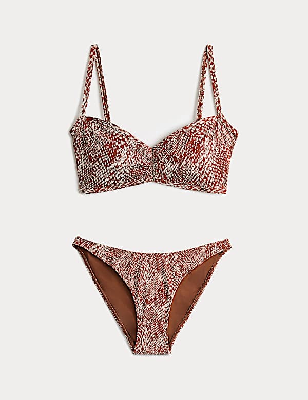 Printed Plunge Bikini Set - GR