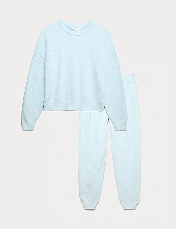 Cosy Bouclé Knitted Lounge Sweatshirt Set - MX