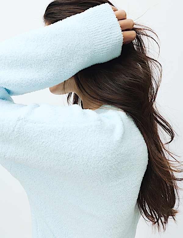 Cosy Bouclé Knitted Lounge Sweatshirt Set - MX