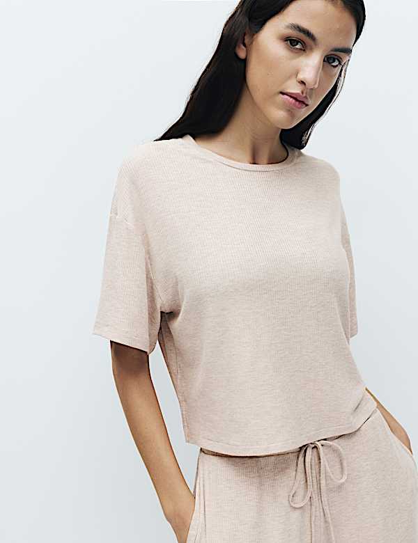 Ensemble haut de pyjama en modal c&ocirc;tel&eacute; - CH