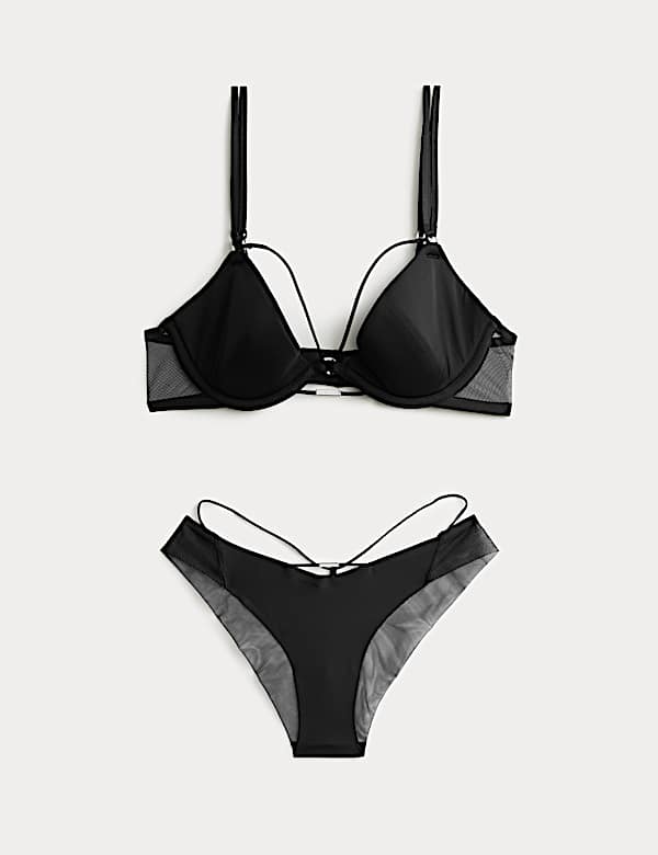 Black Label Smoothing Wired Plunge Bra Set A-E - AU