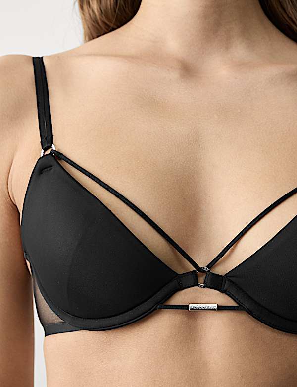 Black Label Smoothing Wired Plunge Bra Set A-E - AU