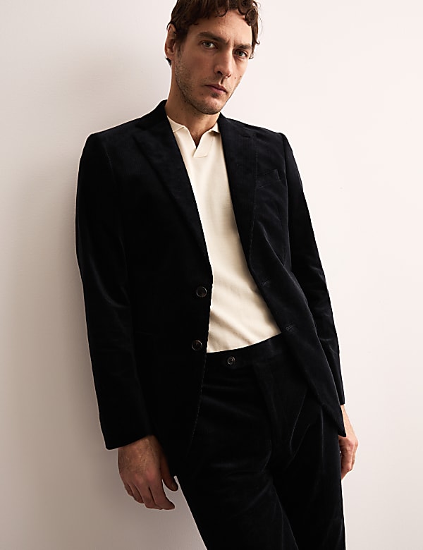 Tailored Fit Cotton Rich Corduroy Suit - GR