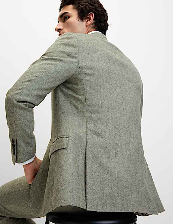 Tailored Fit Wool Rich Tweed Suit  - GR