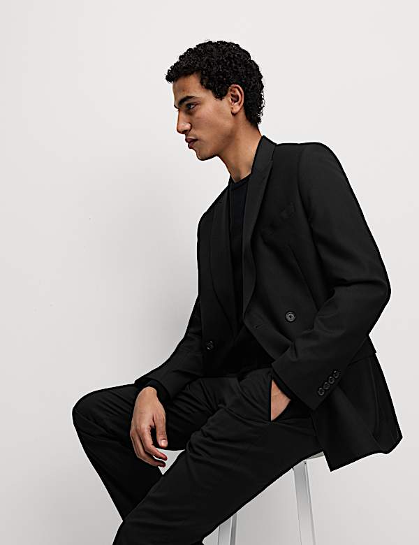 Slim Fit Double Breasted Suit M S CA