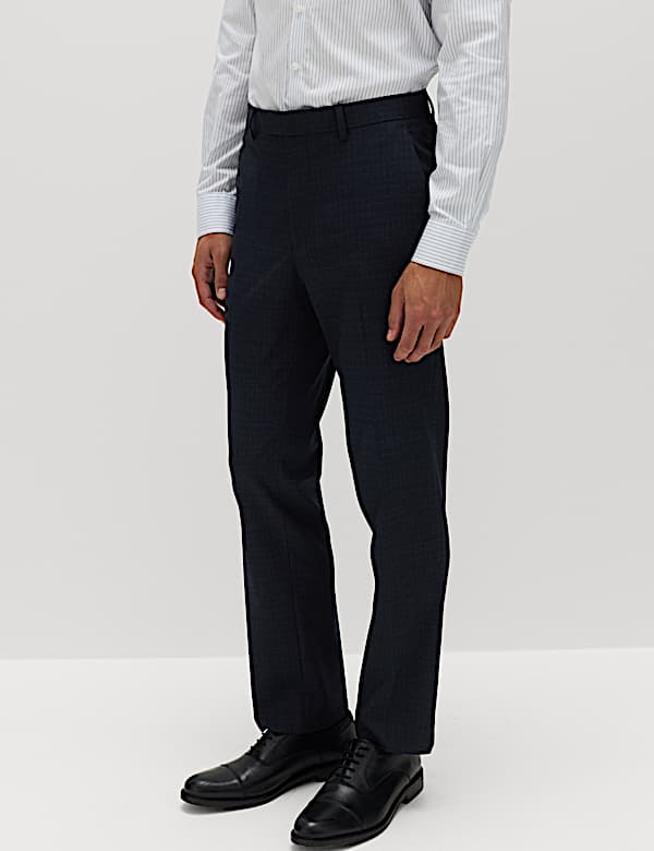 2 Piece Regular Fit Textured Stretch Suit - GR
