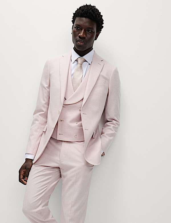 Tailored Fit Wool Rich Tweed Suit  - SI