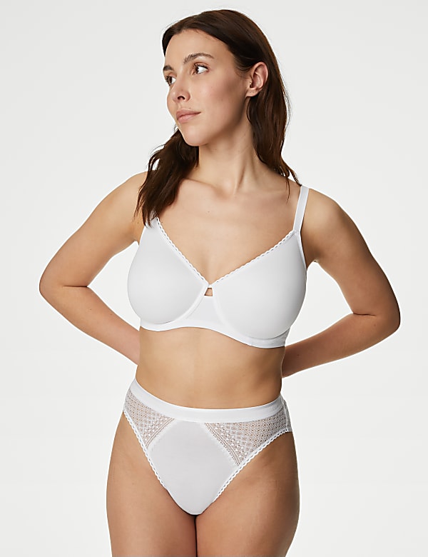 Cool Comfort™ Cotton Rich Minimiser Bra Set C-H - GR