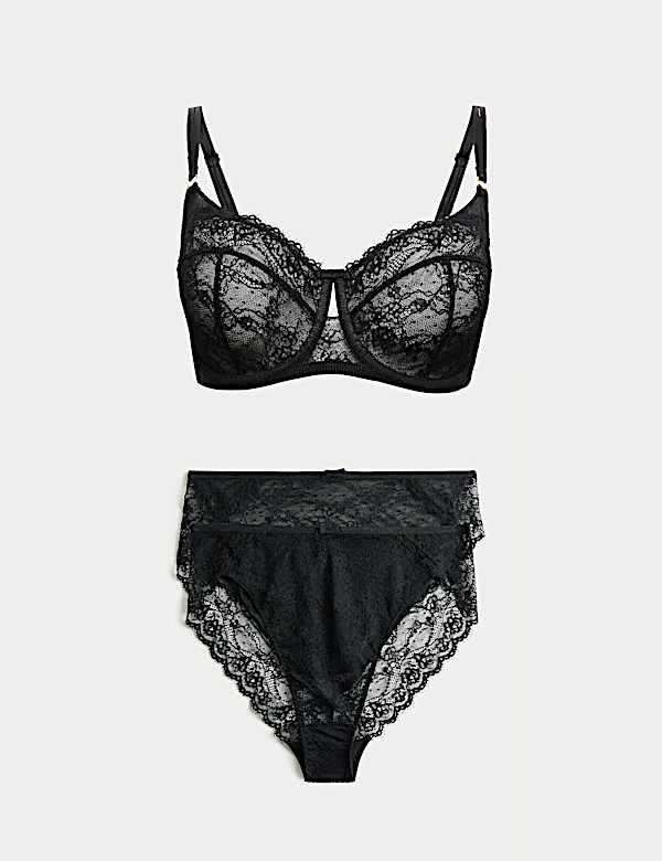 Soutien-gorge &agrave; balconnet Ida &agrave; armatures et dentelle, bonnets F &agrave; H - FR