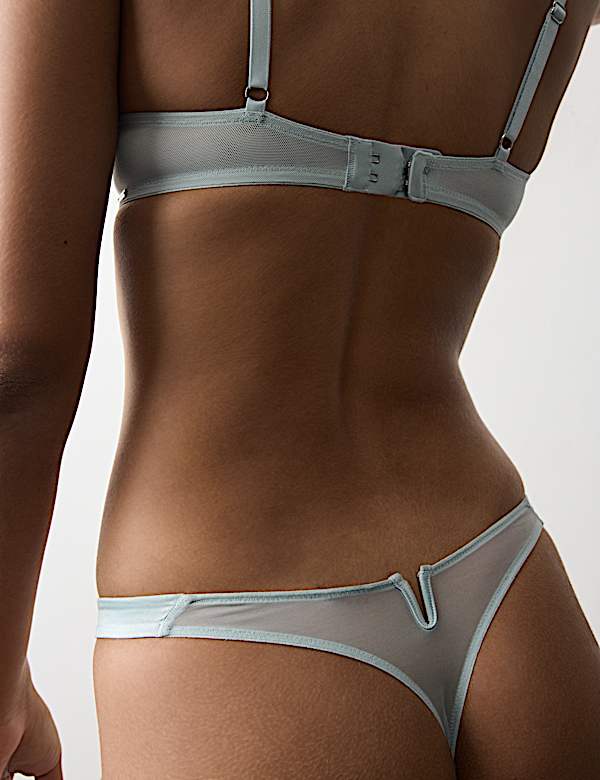 Florence Embroidery Wired Plunge Bra Set A-E - US